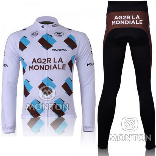 2011 Maillot Ag2r Tirantes Mangas Largas